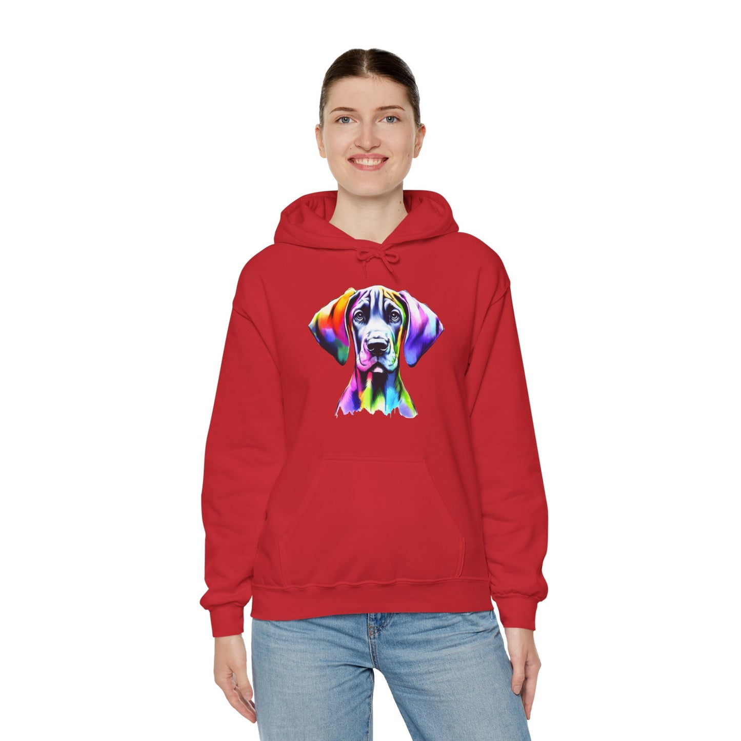 Neon Great Dane Dog Lover Hoodie