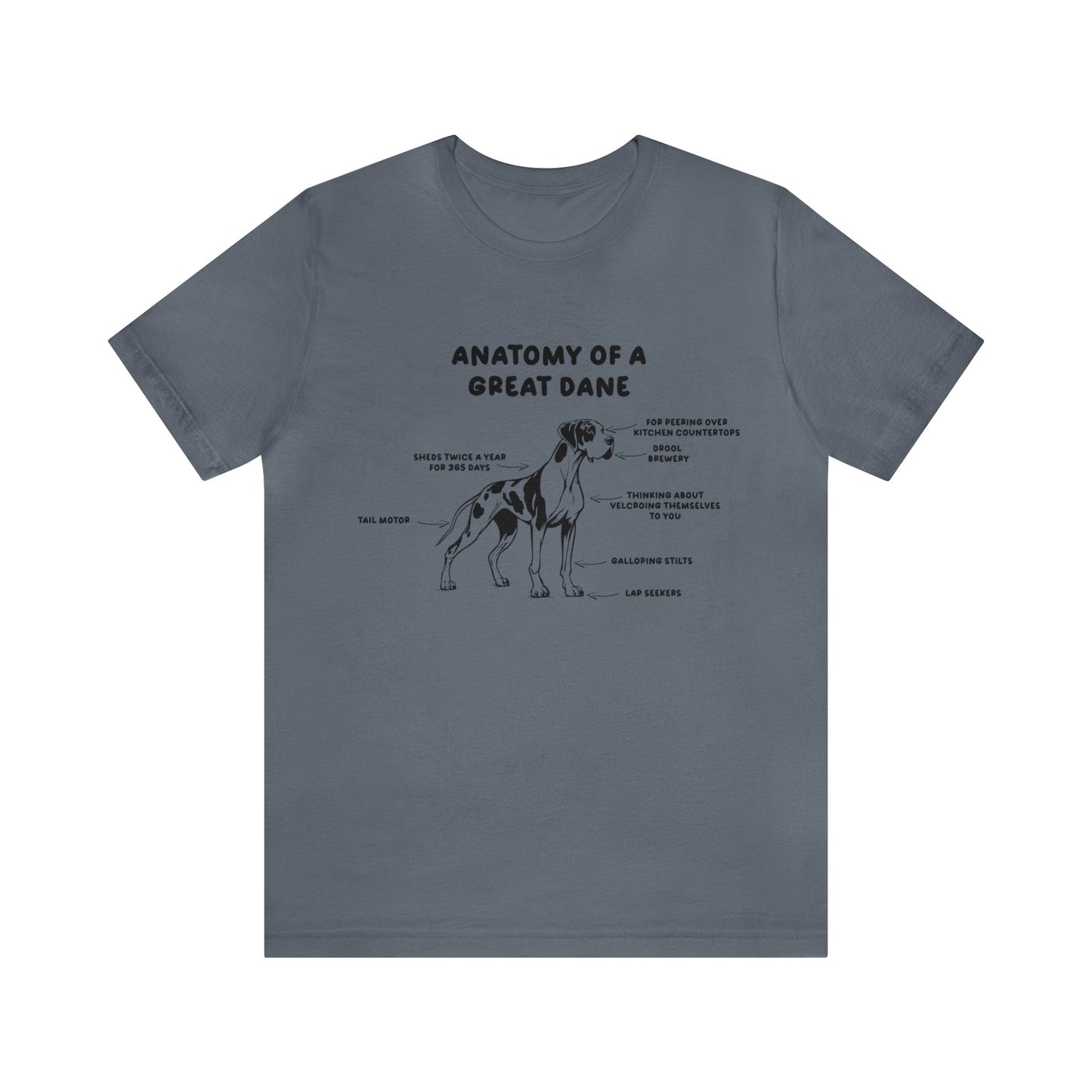 Anatomy of a Great Dane Funny Shirt 