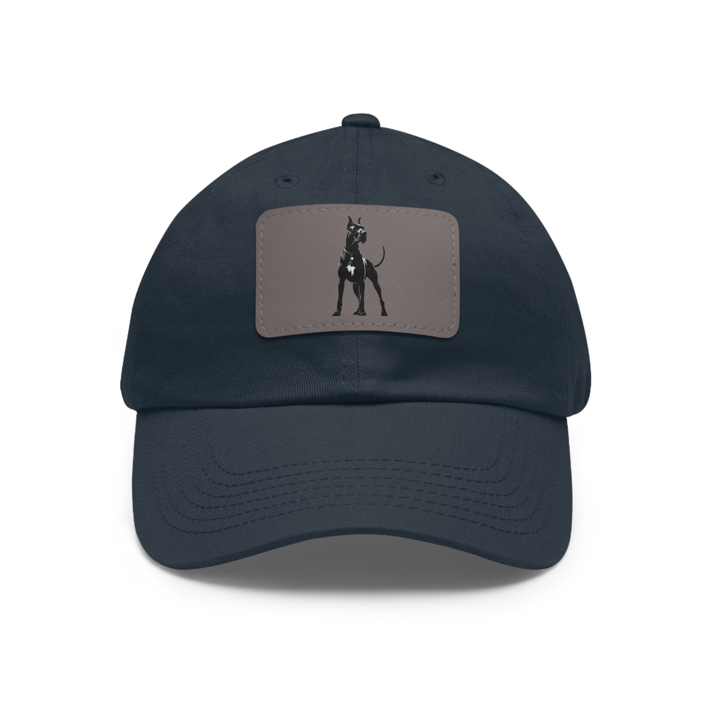 Great Dane with Cropped Ears Silhouette Low Profile Summer Ball Cap