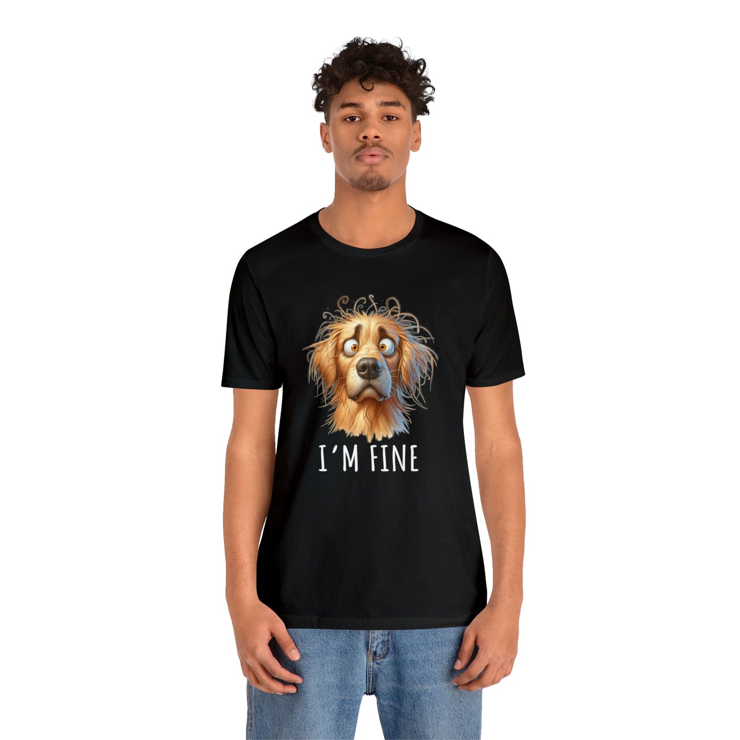 I'm Fine Funny Golden Retriever Tee - Four More Paws