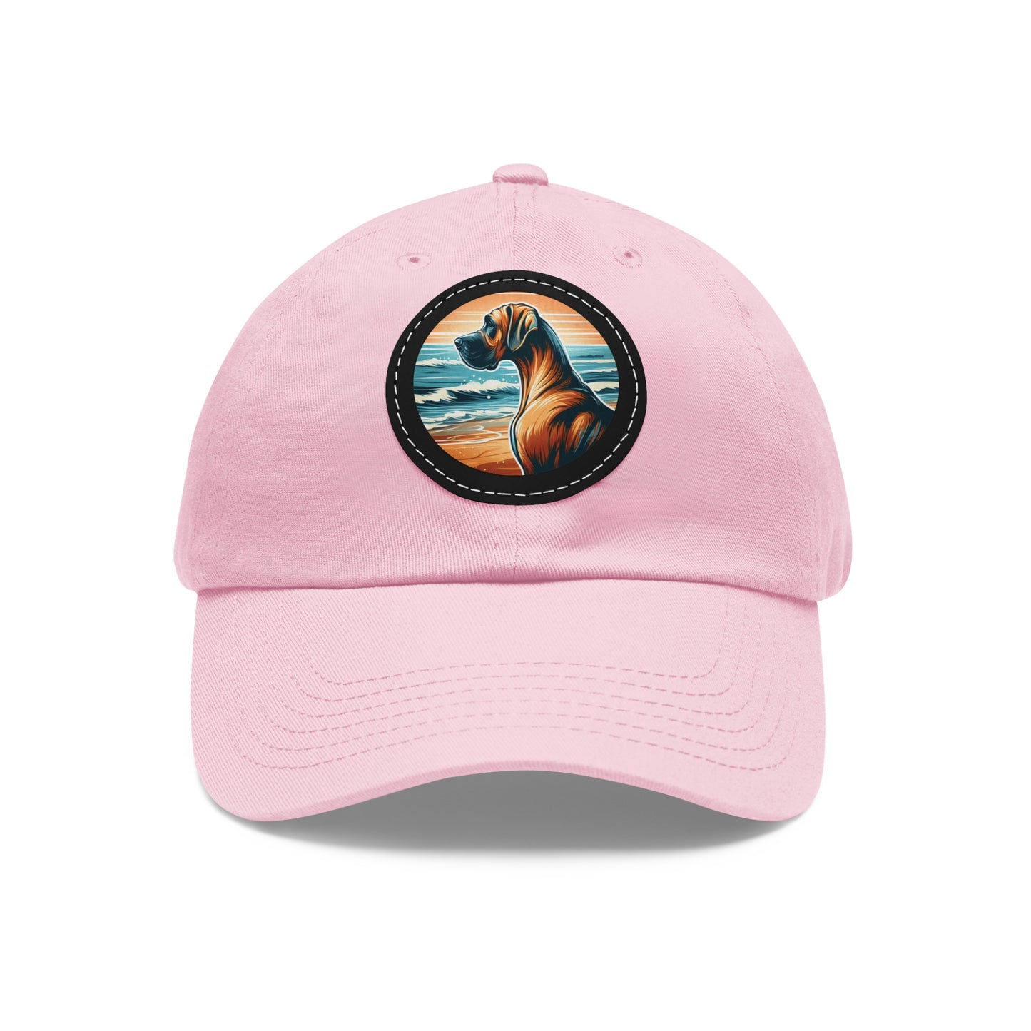 Retro Summer Vibes Fawn Great Dane Beach Summer Ball Cap