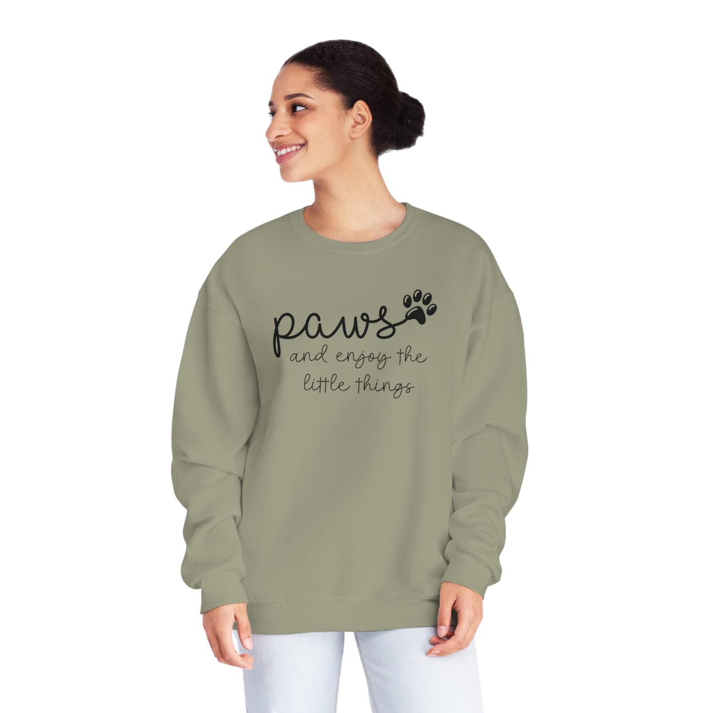 Paws and Enjoy The Little Things Unisex NuBlend® Crewneck Sweatshirt