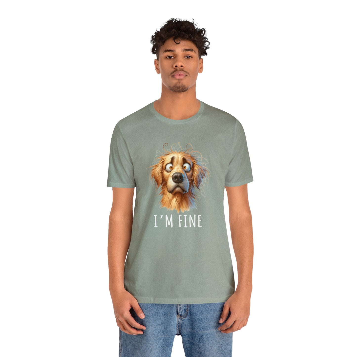 I'm Fine Funny Golden Retriever Tee - Four More Paws