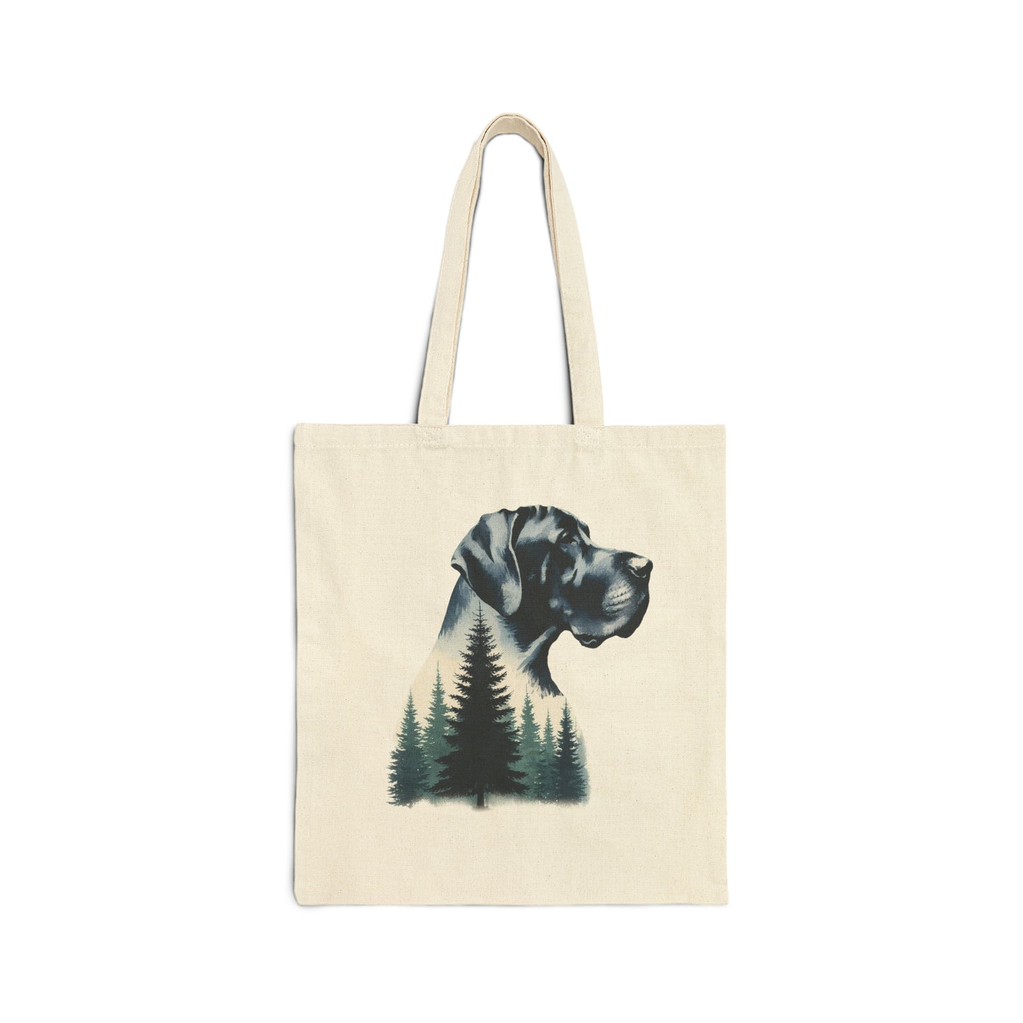 Pine Tree Great Dane Tote Bag, Evergreen Trees, Forest Tote Bag, Gift for Nature Lover Bag, Camping Tote Bag, Hiking Bag, Dog Tote