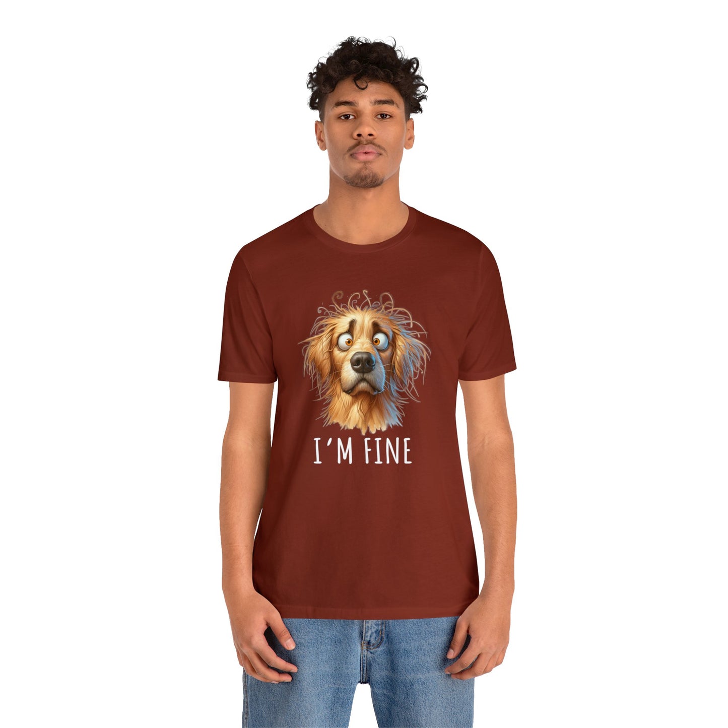 I'm Fine Funny Golden Retriever Tee - Four More Paws