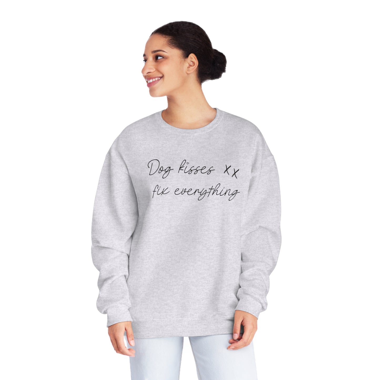 Dog Kisses Fix Everything Unisex NuBlend® Crewneck Sweatshirt