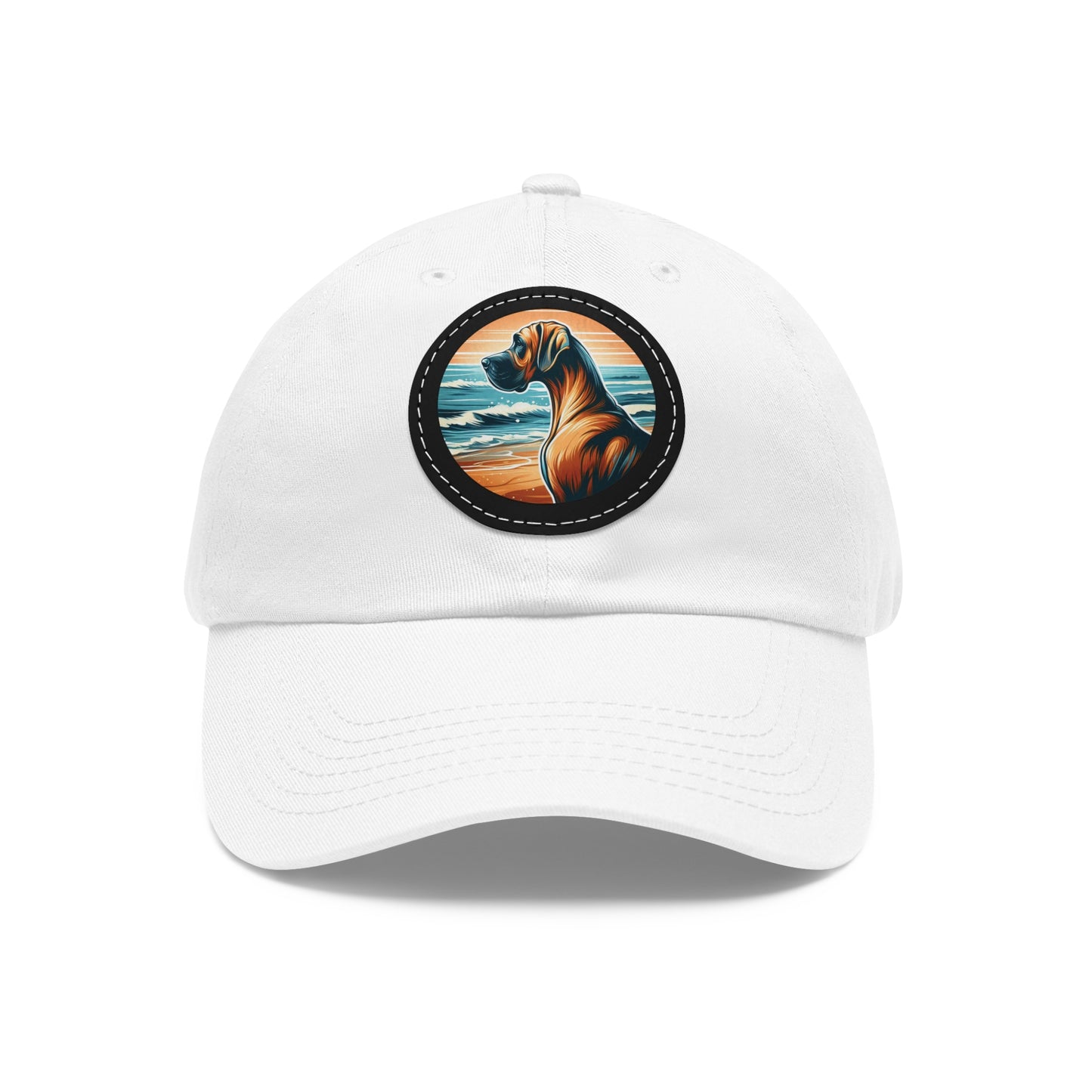 Retro Summer Vibes Fawn Great Dane Beach Summer Ball Cap