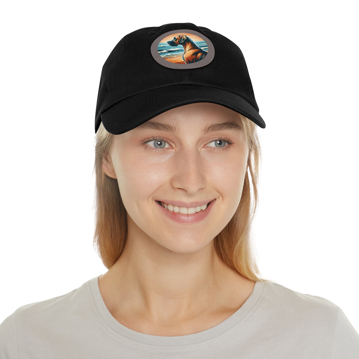 Retro Summer Vibes Fawn Great Dane Beach Summer Ball Cap