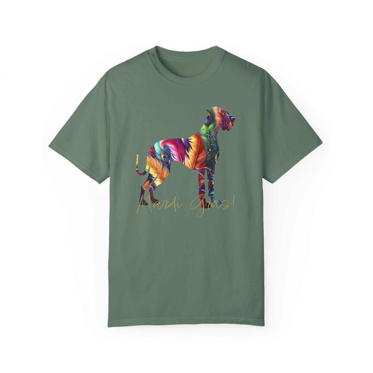 Mardi Gras shirt Great Dane, Mardi Gras Carnival Shirt, New Orleans Tee, NOLA Shirt, Fat Tuesday ShirtGarment-Dyed T-shirt