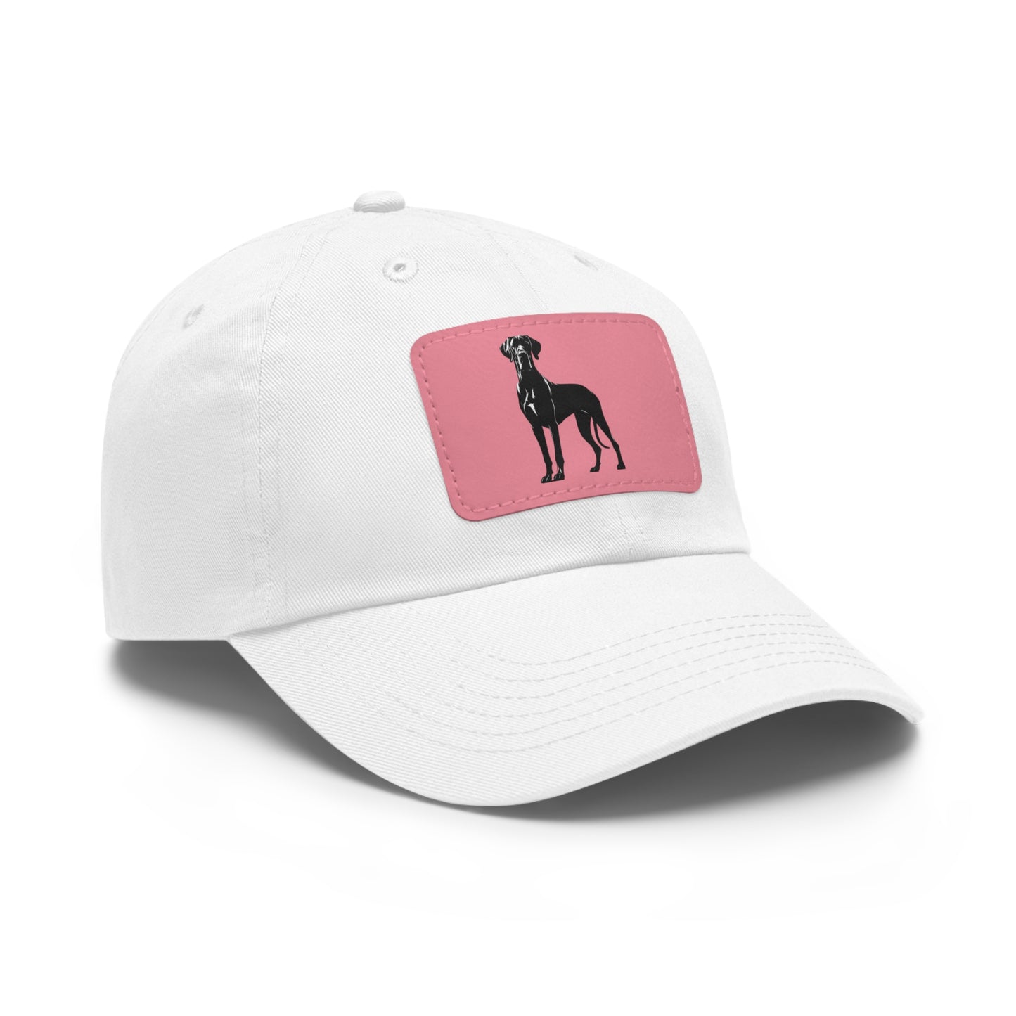 Great Dane with Natural Ears Silhouette Summer Ball Cap