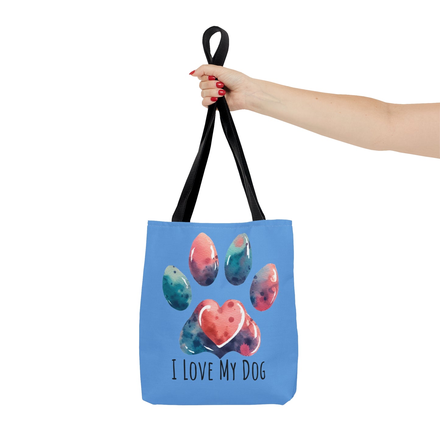 I love My Dog Floral Tote Bag for Dog Mom