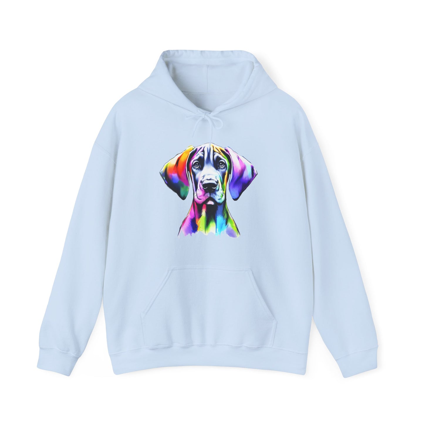 Neon Great Dane Dog Lover Hoodie