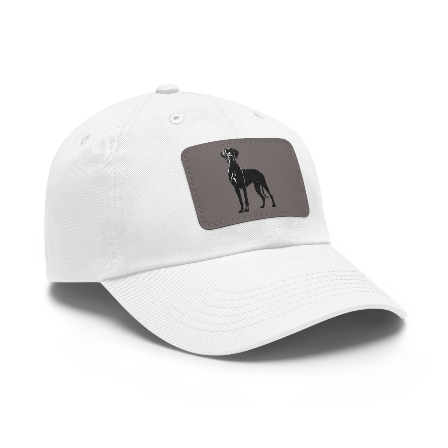 Great Dane with Natural Ears Silhouette Summer Ball Cap