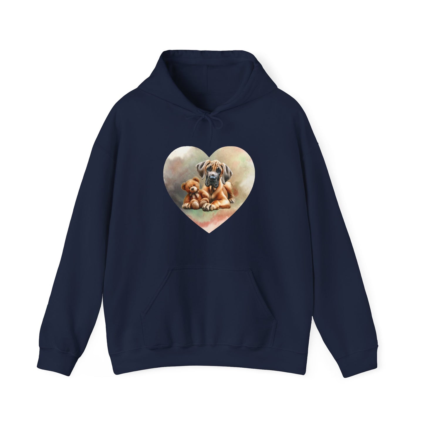 Great Dane Teddy Bear Heart Sweatshirt, Great Dane Valentines Day Sweatshirt, Great Dane gifts, Great Dane lover, Great Dane