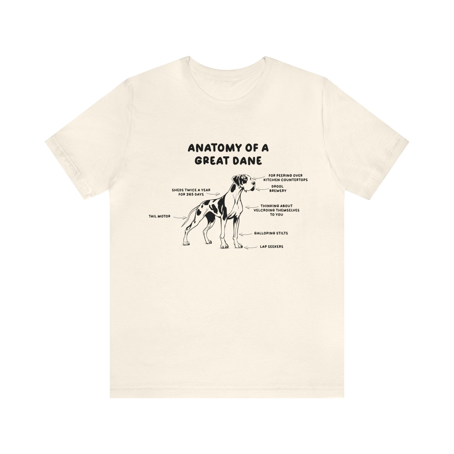 Anatomy of a Great Dane Funny Shirt 