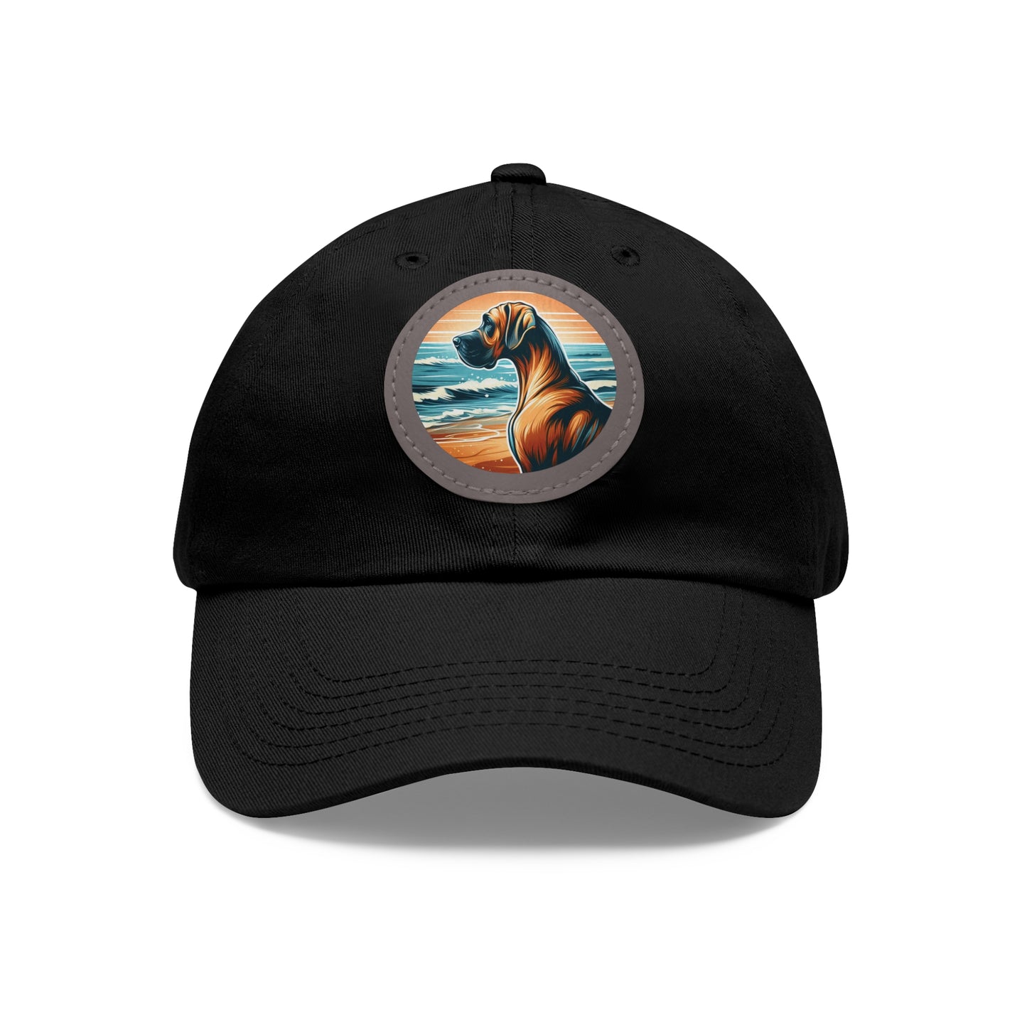 Retro Summer Vibes Fawn Great Dane Beach Summer Ball Cap