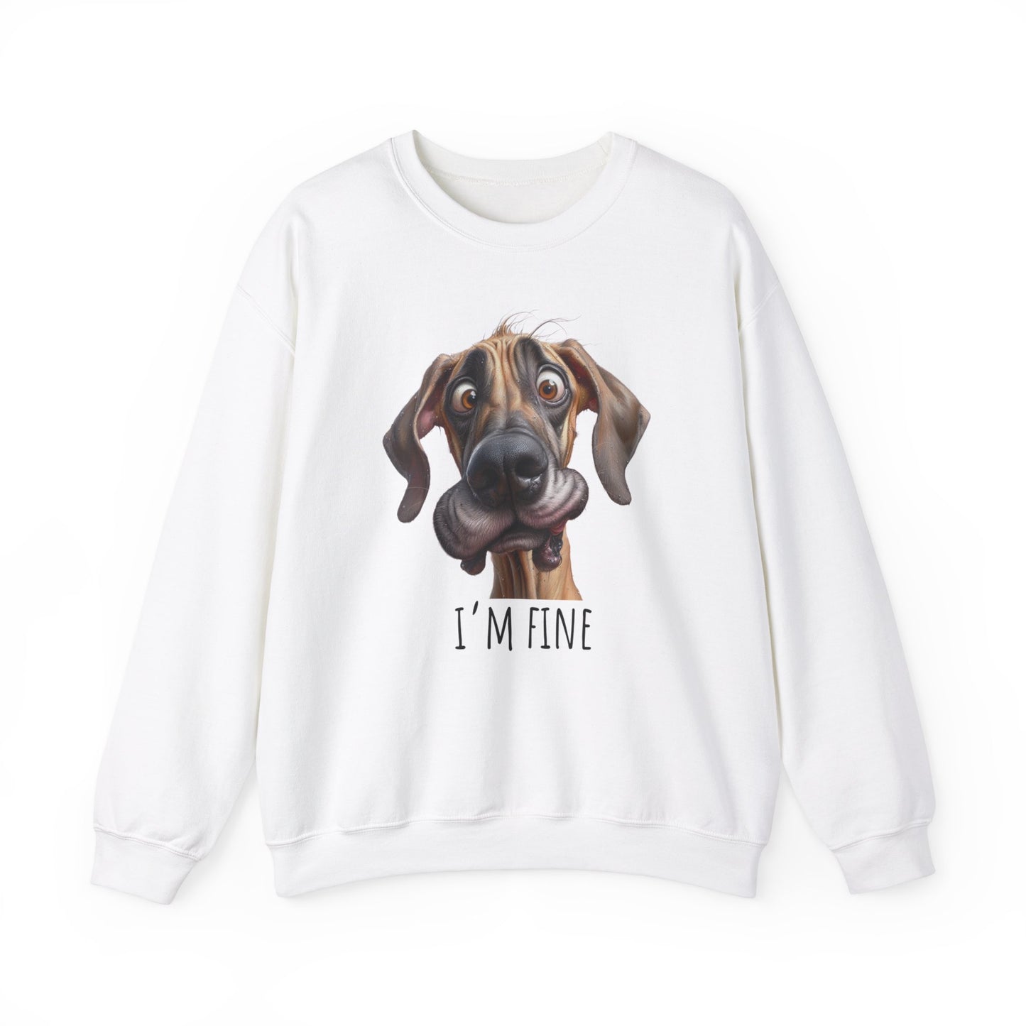 I'm Fine Funny Fawn Unisex Heavy Blend™ Crewneck Sweatshirt