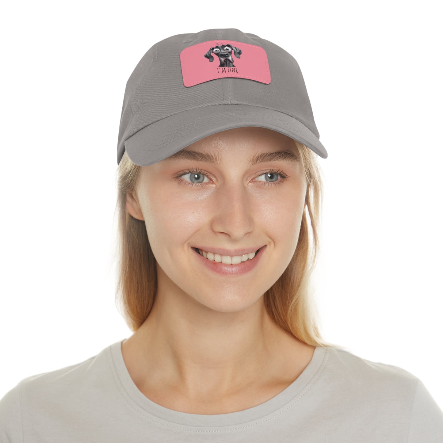 I'm Fine Funny Black Great Dane Summer Ball Cap