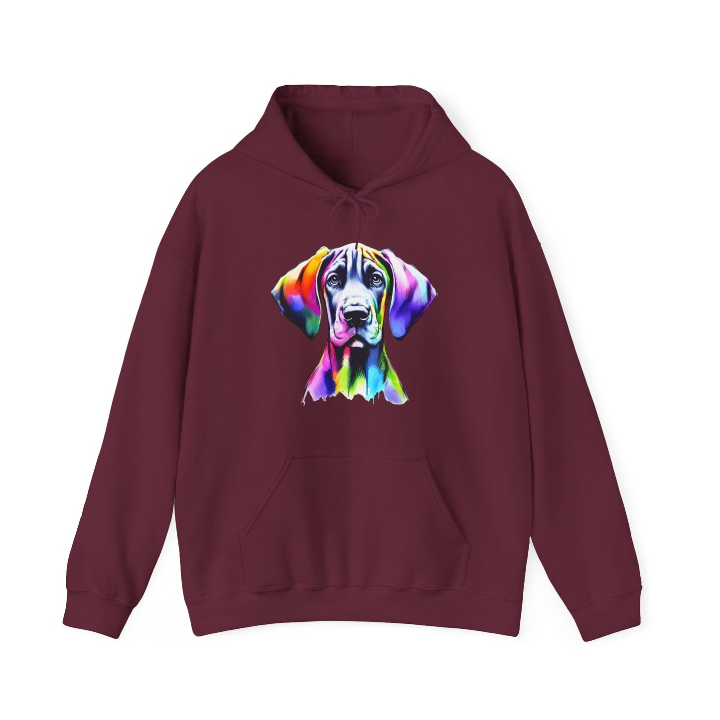 Neon Great Dane Dog Lover Hoodie