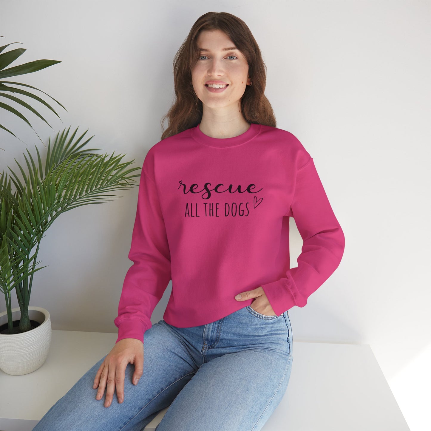 Rescue All the Dogs Unisex Heavy Blend™ Crewneck Sweatshirt