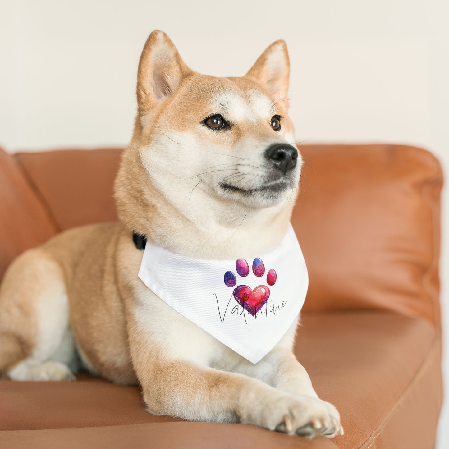 Valentine's Dog Bandana - Heart Dog Bandana - Tie On Bandana - "Cupid"