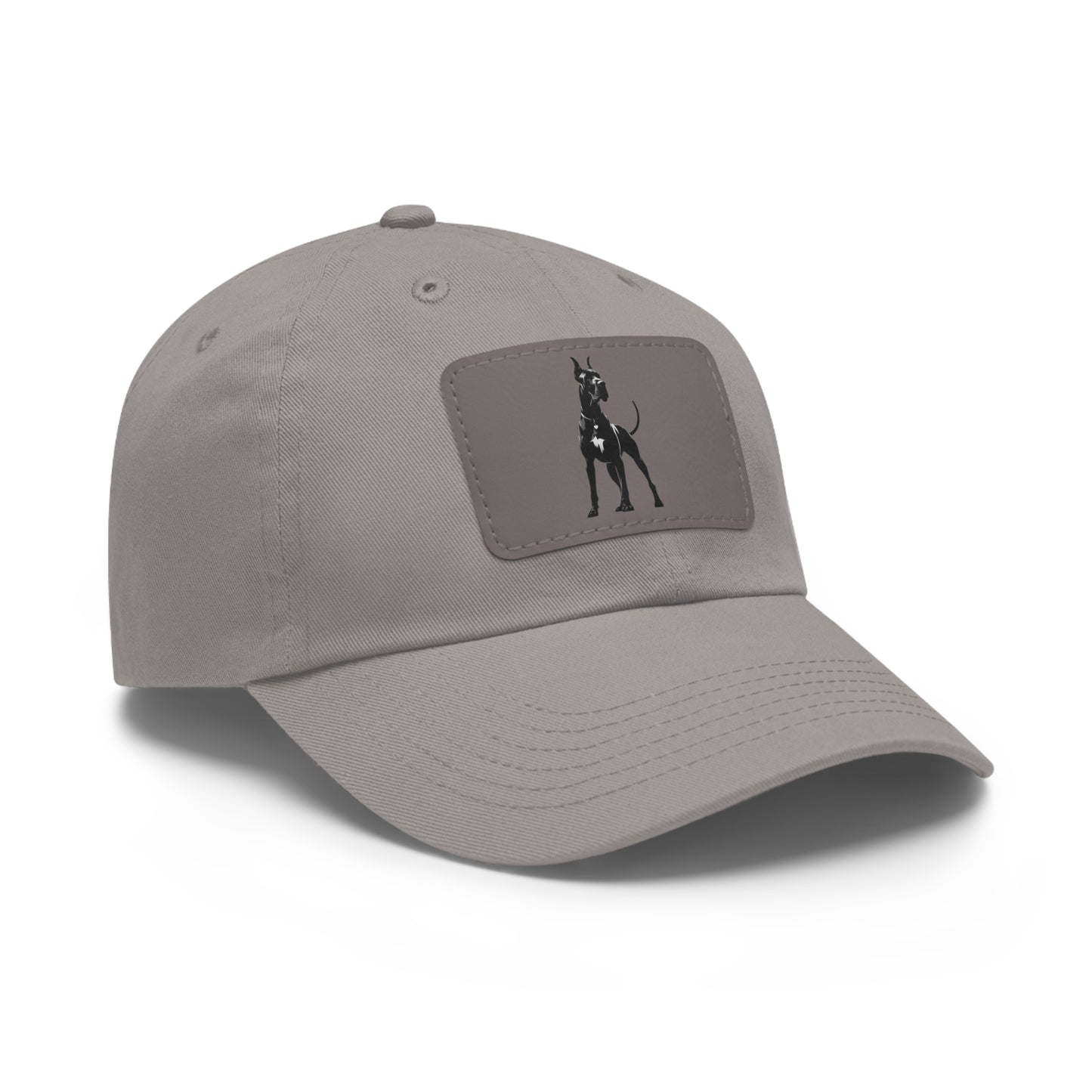 Great Dane with Cropped Ears Silhouette Low Profile Summer Ball Cap