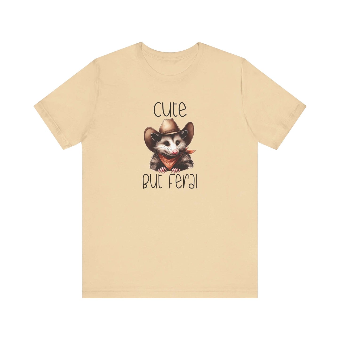 Cute But Feral Funny Opossum Tee