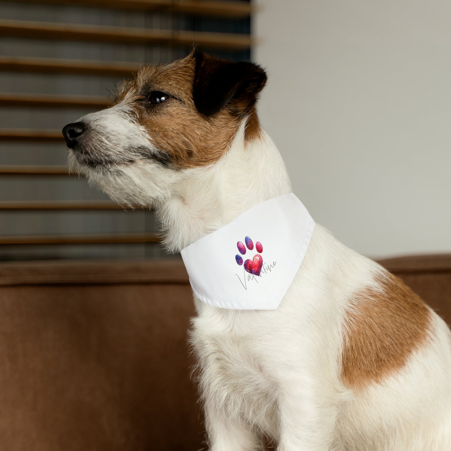 Valentine's Dog Bandana - Heart Dog Bandana - Tie On Bandana - "Cupid"