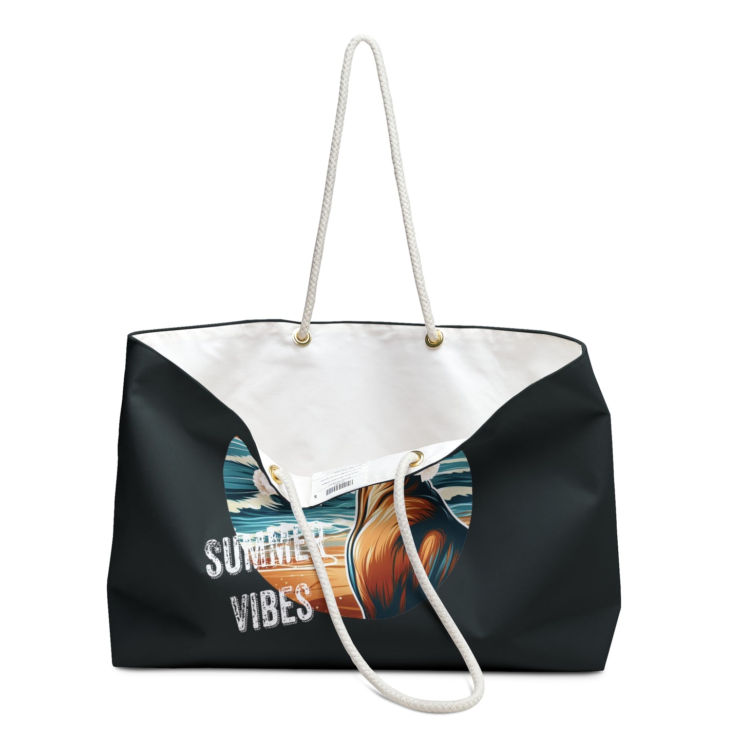 Summer Vibes Fawn Great Dane Beach Retro Weekender Bag