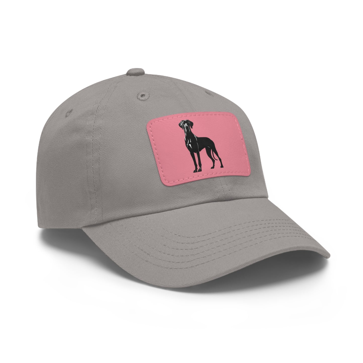 Great Dane with Natural Ears Silhouette Summer Ball Cap