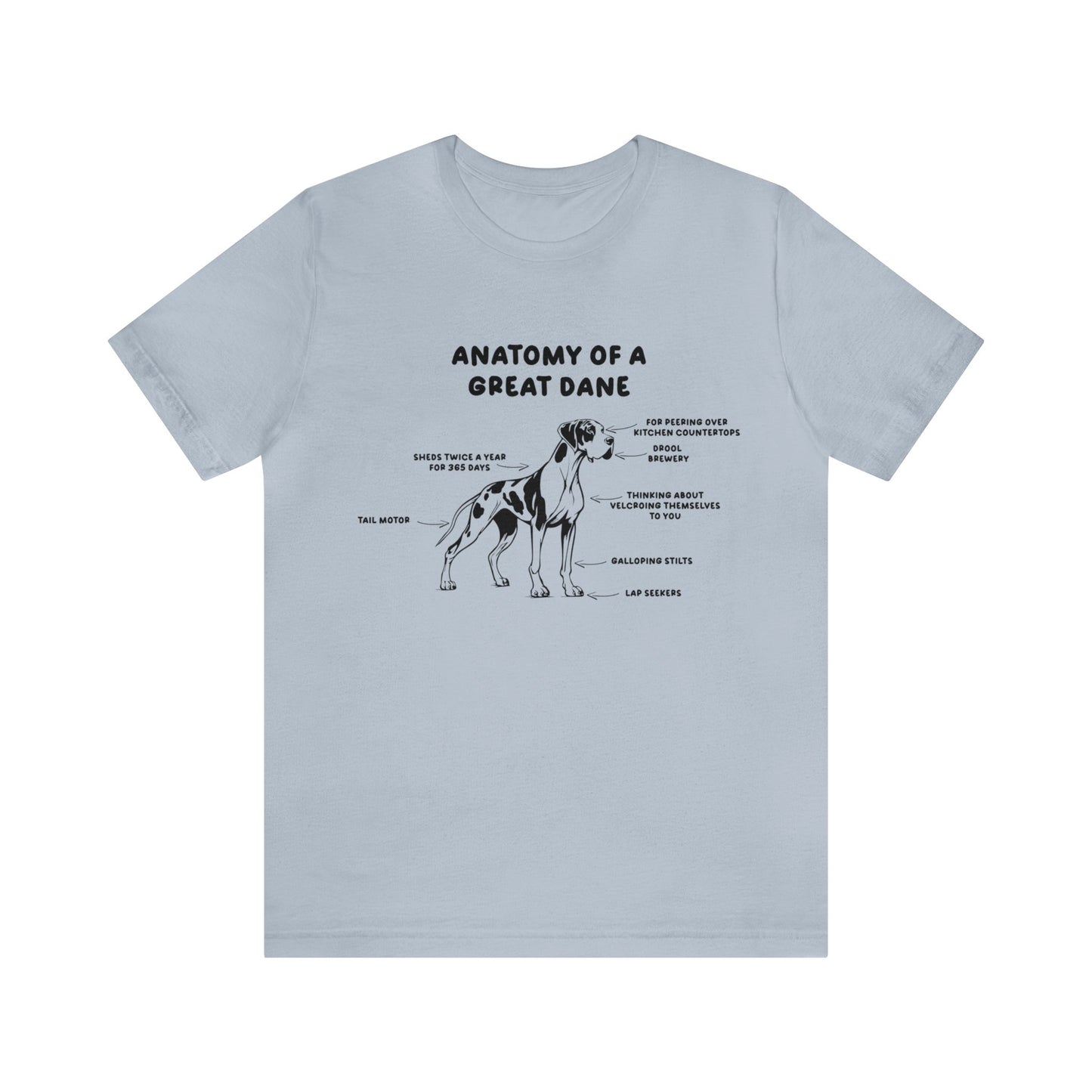 Anatomy of a Great Dane Funny Shirt 