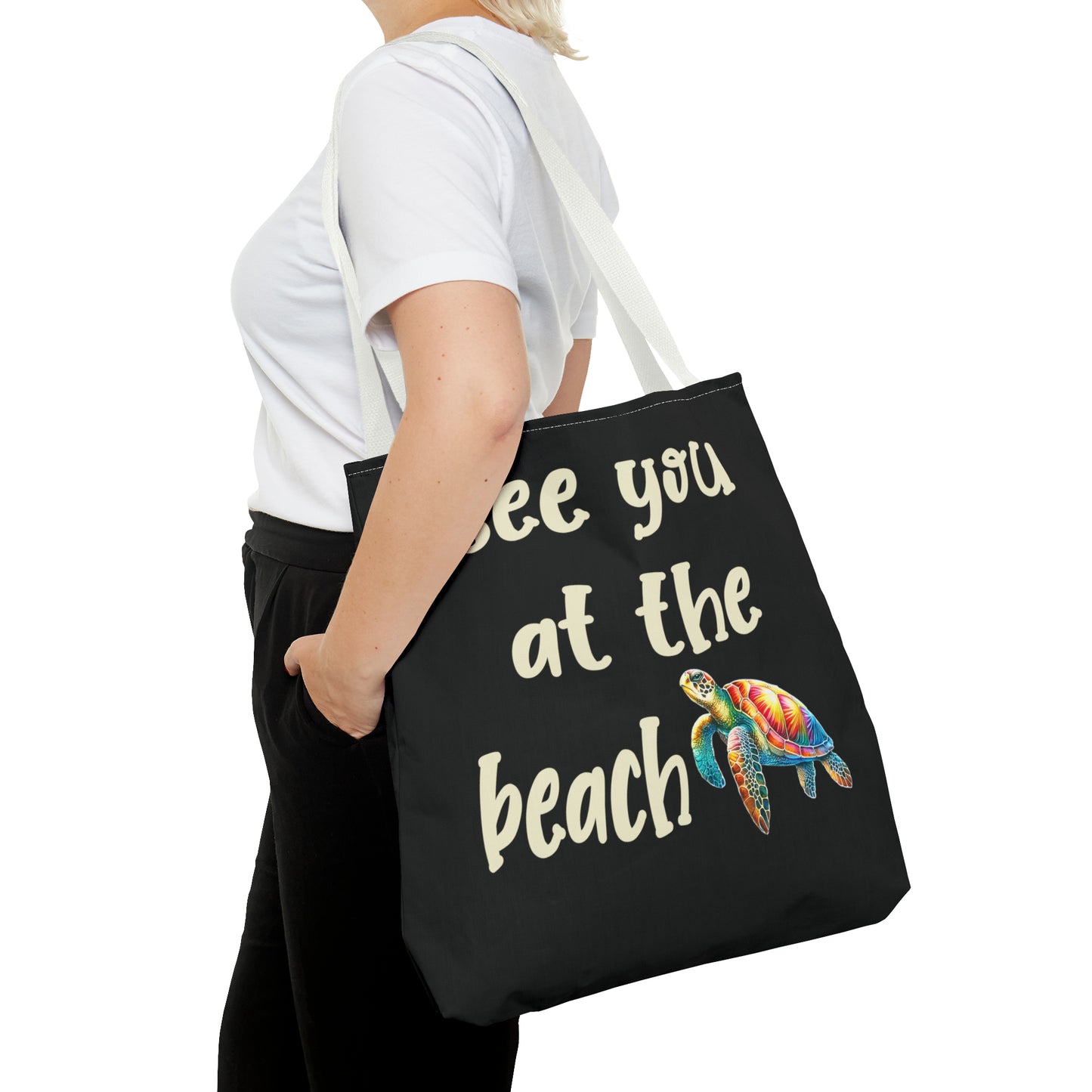 Sea Turtle Beach Bag Tote - Four More Paws