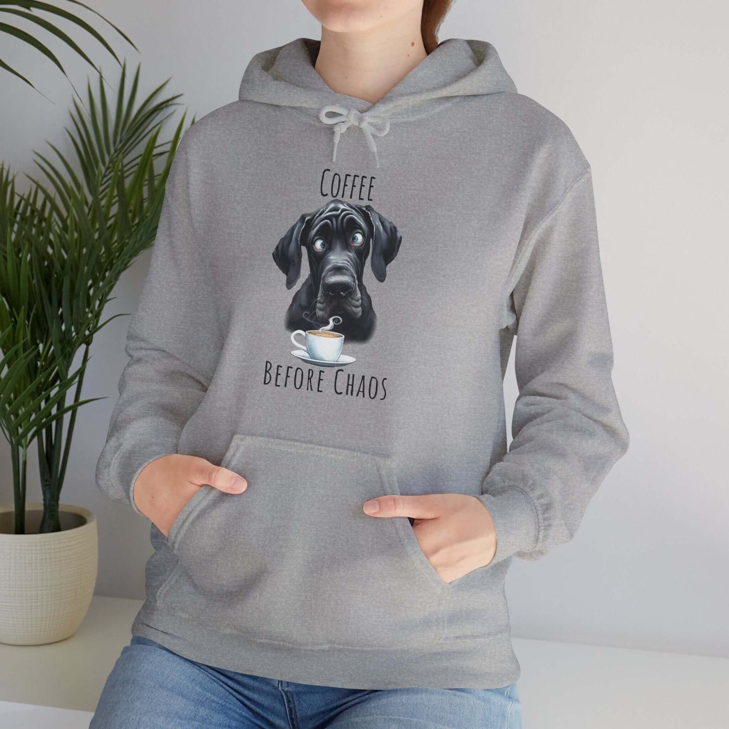 Coffee Before Chaos Great Dane Sweatshirt