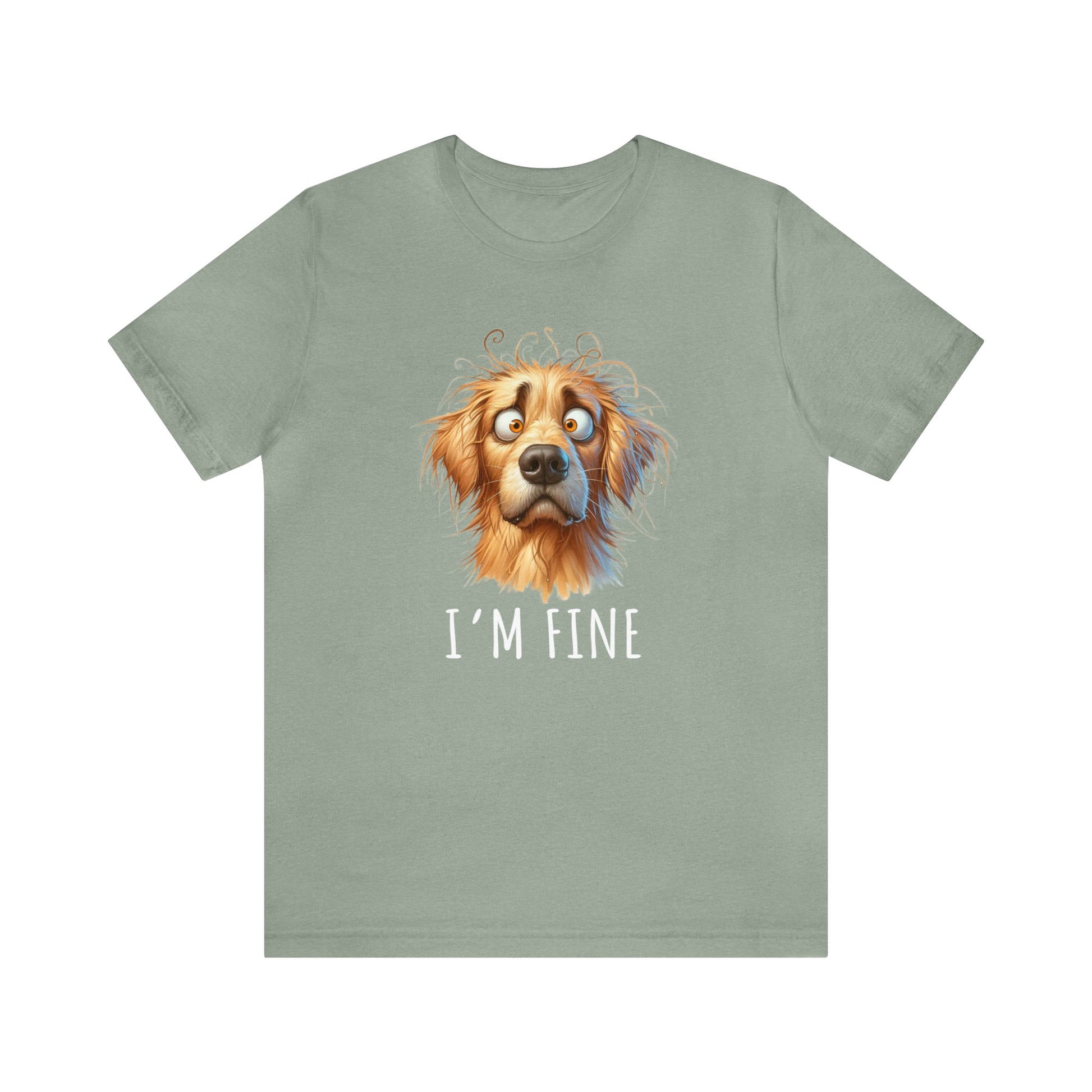 I'm Fine Funny Golden Retriever Tee - Four More Paws