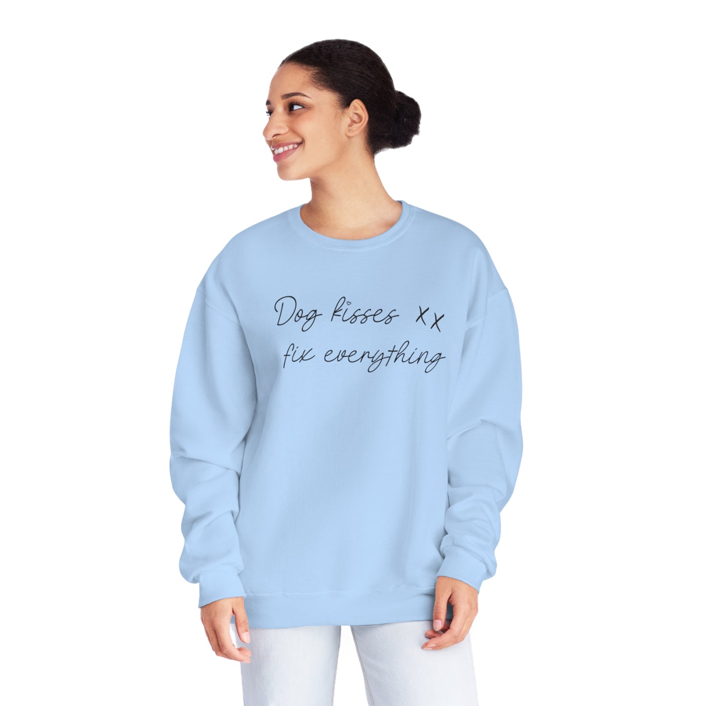 Dog Kisses Fix Everything Unisex NuBlend® Crewneck Sweatshirt