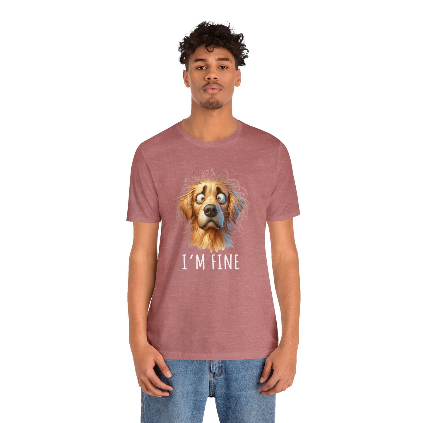 I'm Fine Funny Golden Retriever Tee - Four More Paws