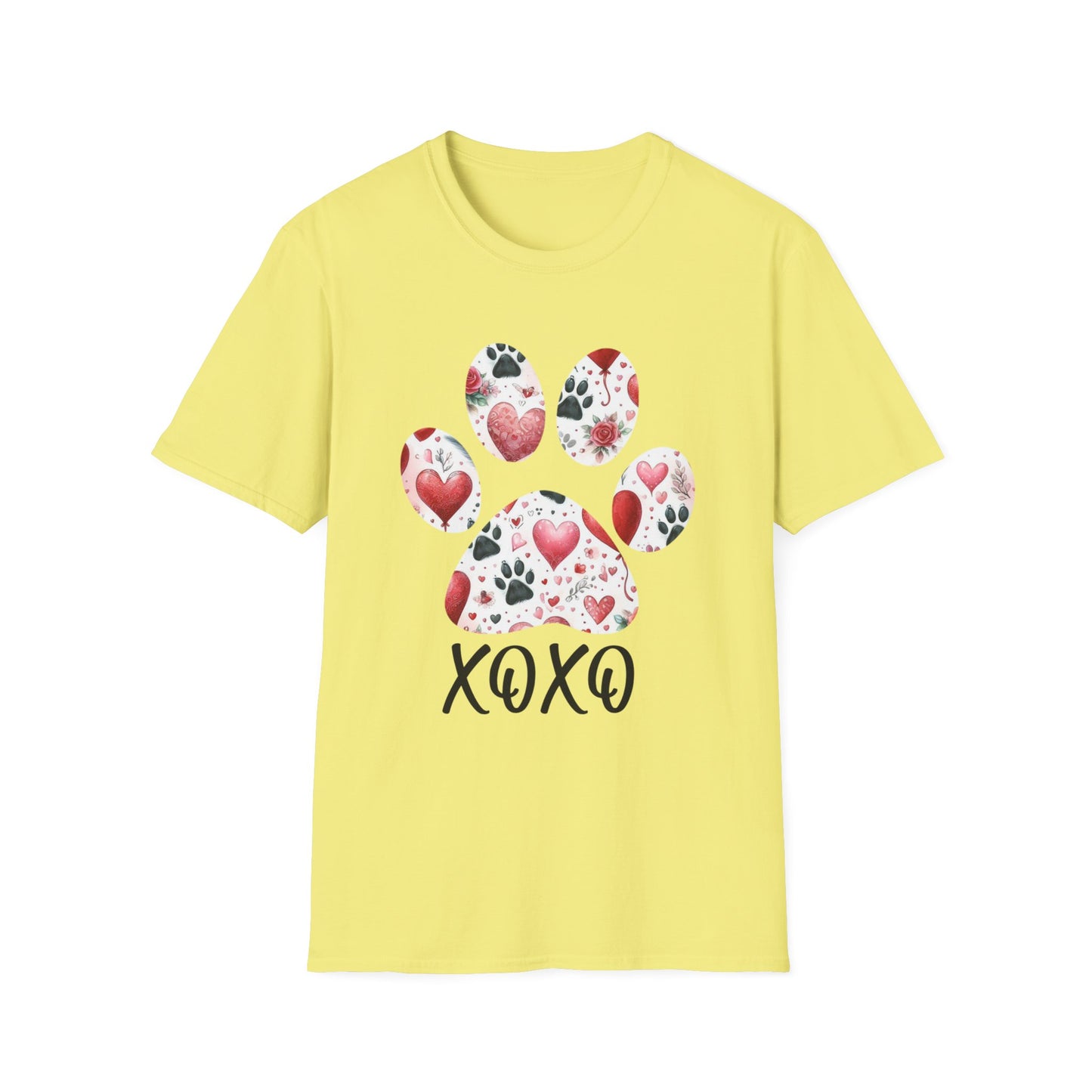 XOXO Paw Shirt, Dog Valentine Day Soft Style shirt gift, Valentine's Day Gift, Valentine Shirt Women, Gift Tee Dog Owner, Animal Tee Lover