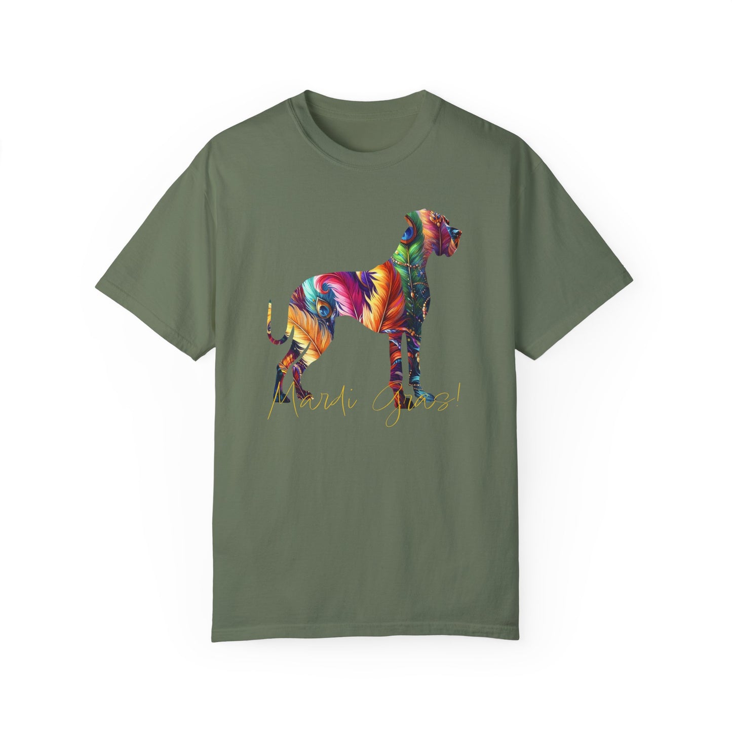 Mardi Gras shirt Great Dane, Mardi Gras Carnival Shirt, New Orleans Tee, NOLA Shirt, Fat Tuesday ShirtGarment-Dyed T-shirt