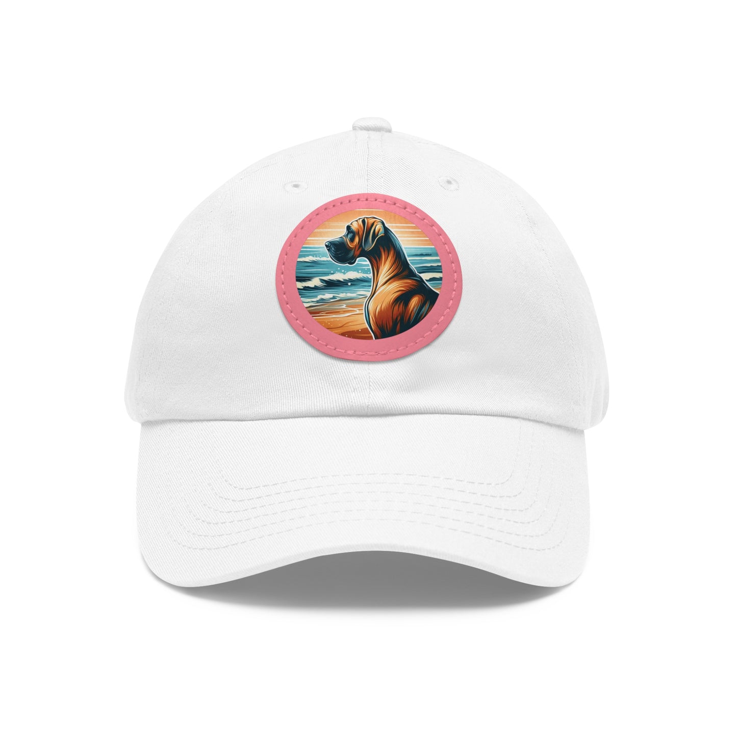 Retro Summer Vibes Fawn Great Dane Beach Summer Ball Cap