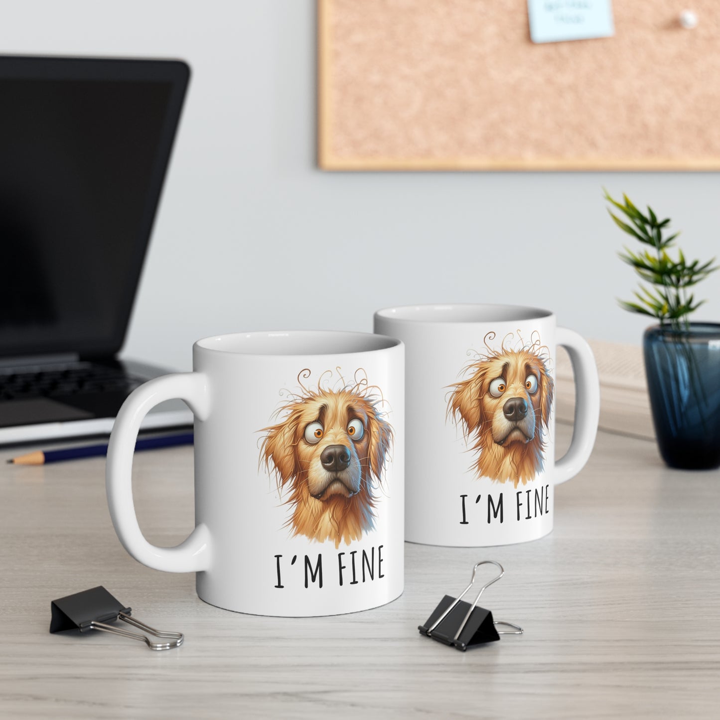 Golden Retriever Funny Mug Double Sided