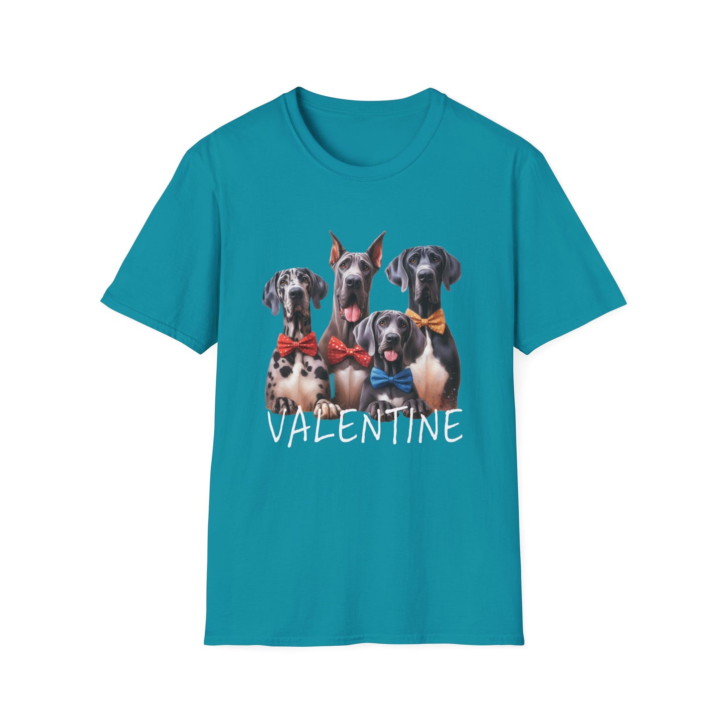 Great Dane Valentines Day Softstyle Shirt, Great Dane Valentine, Great Dane Short Sleeve Shirt, Great Dane gift, Great Dane lover,