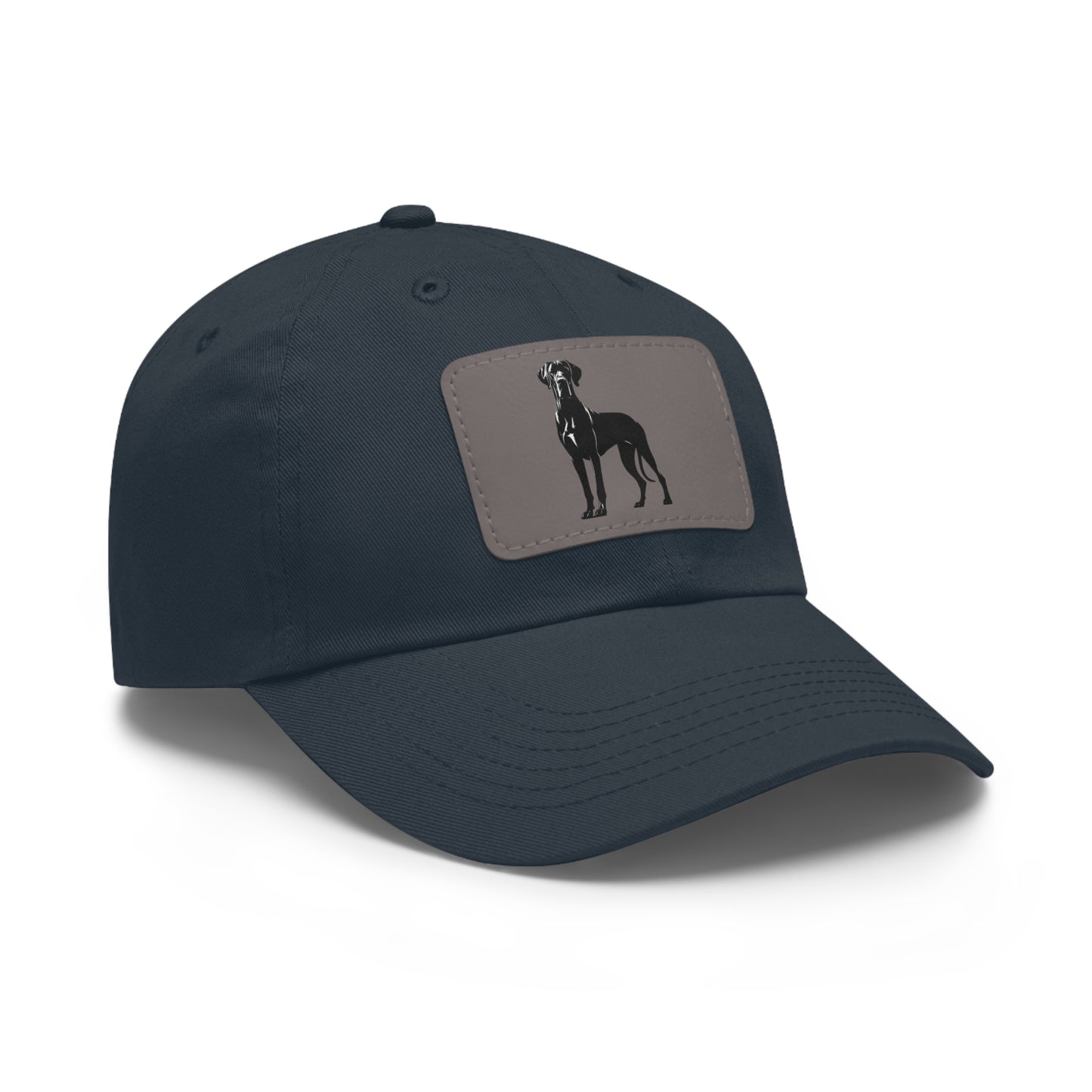 Great Dane with Natural Ears Silhouette Summer Ball Cap