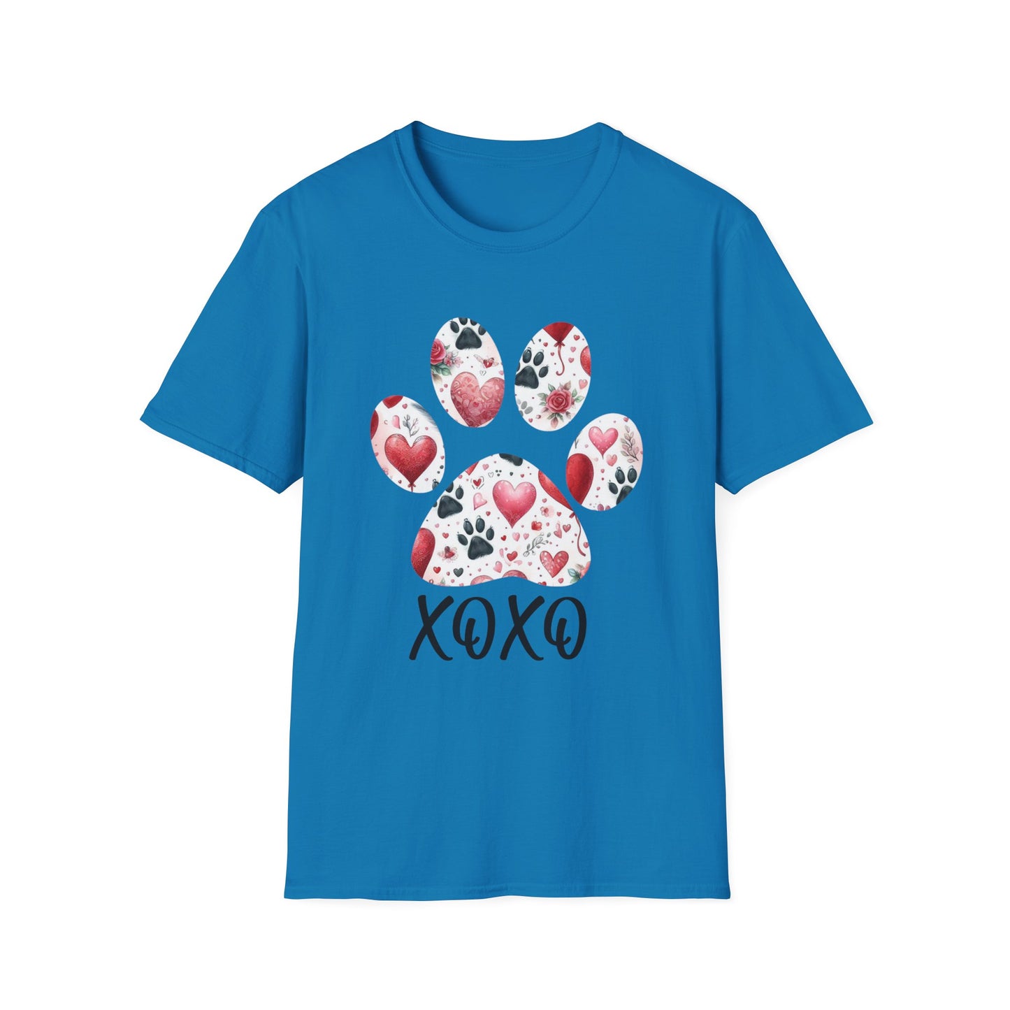 XOXO Paw Shirt, Dog Valentine Day Soft Style shirt gift, Valentine's Day Gift, Valentine Shirt Women, Gift Tee Dog Owner, Animal Tee Lover