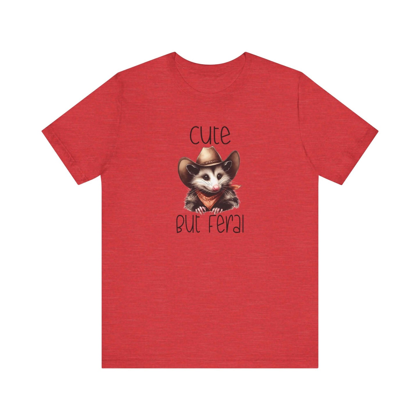 Cute But Feral Funny Opossum Tee