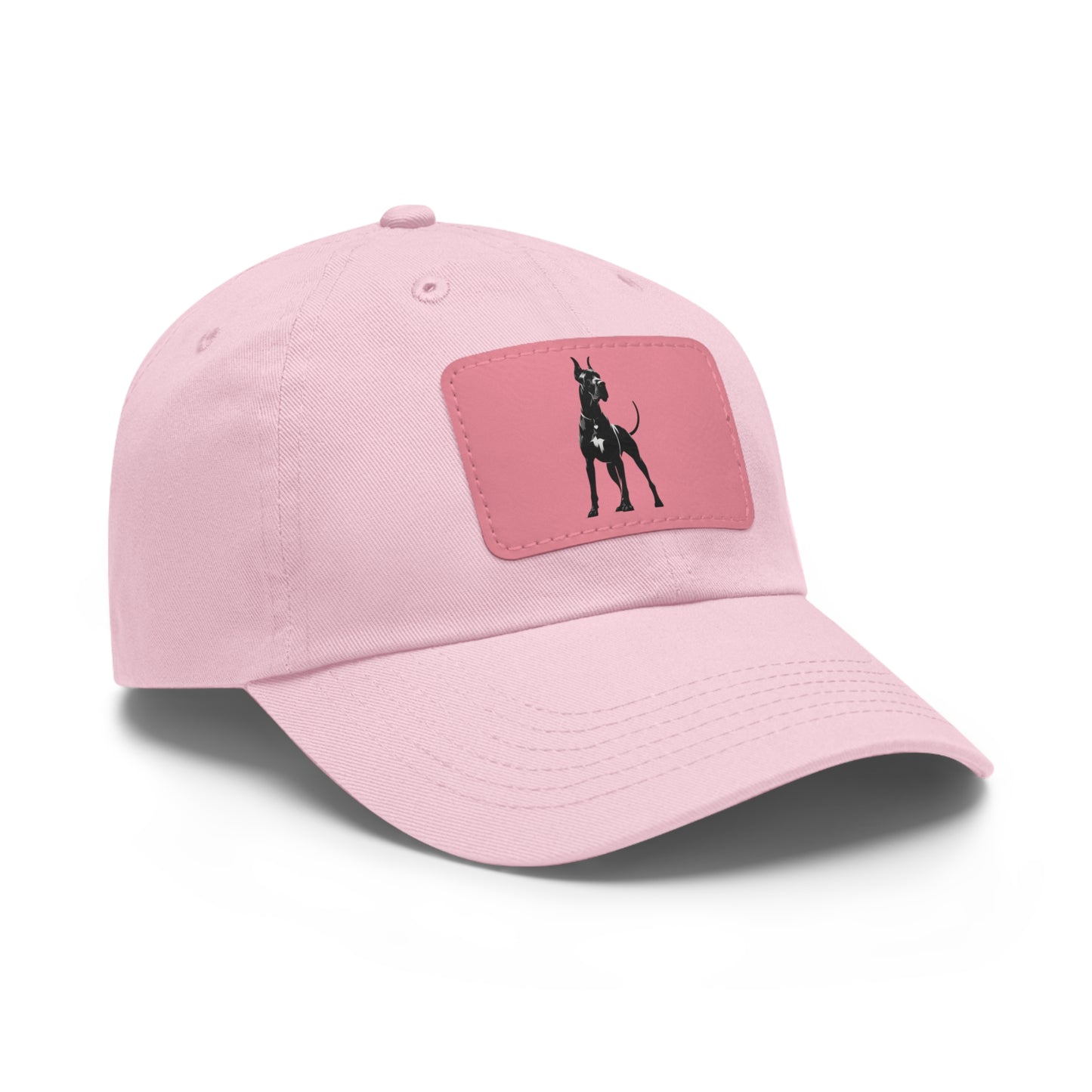 Great Dane with Cropped Ears Silhouette Low Profile Summer Ball Cap