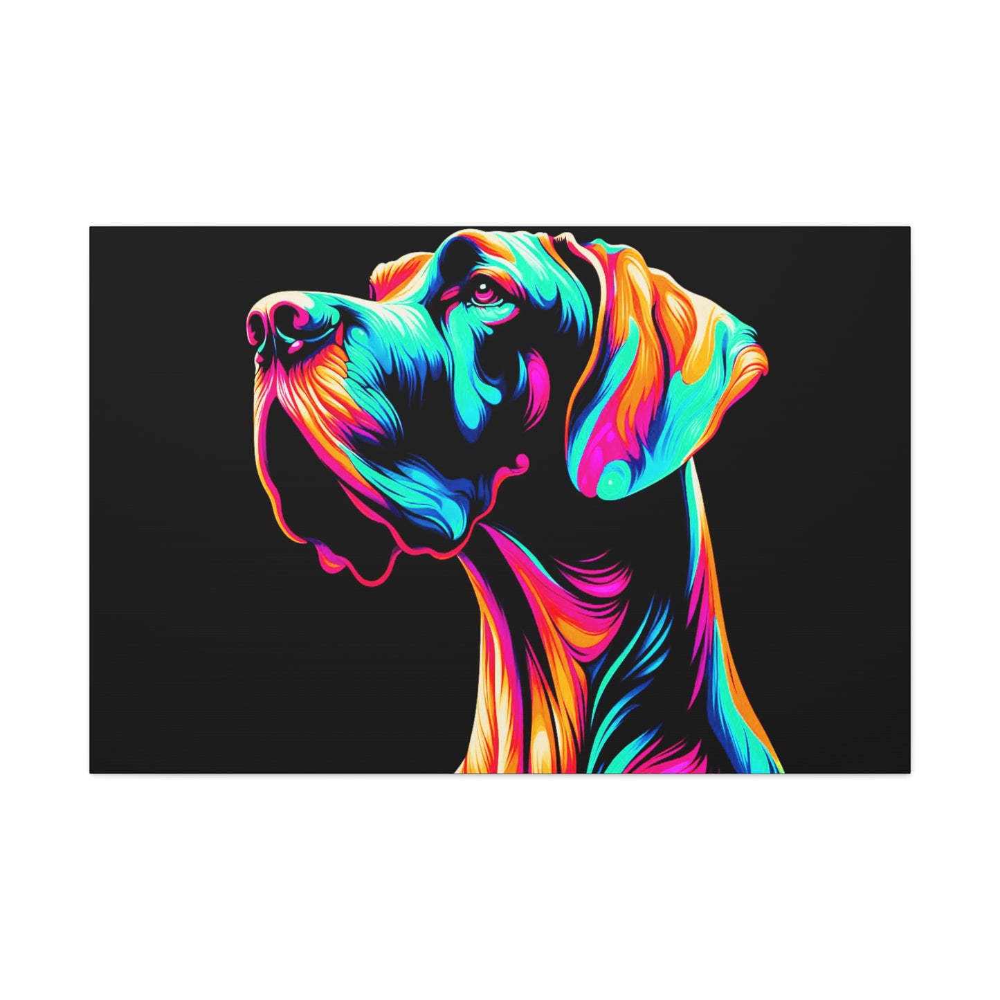 Neon Great Dane Wall Decor 