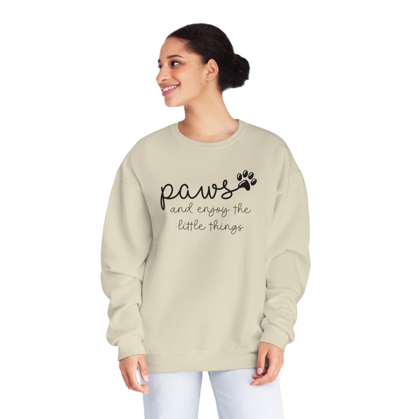 Paws and Enjoy The Little Things Unisex NuBlend® Crewneck Sweatshirt