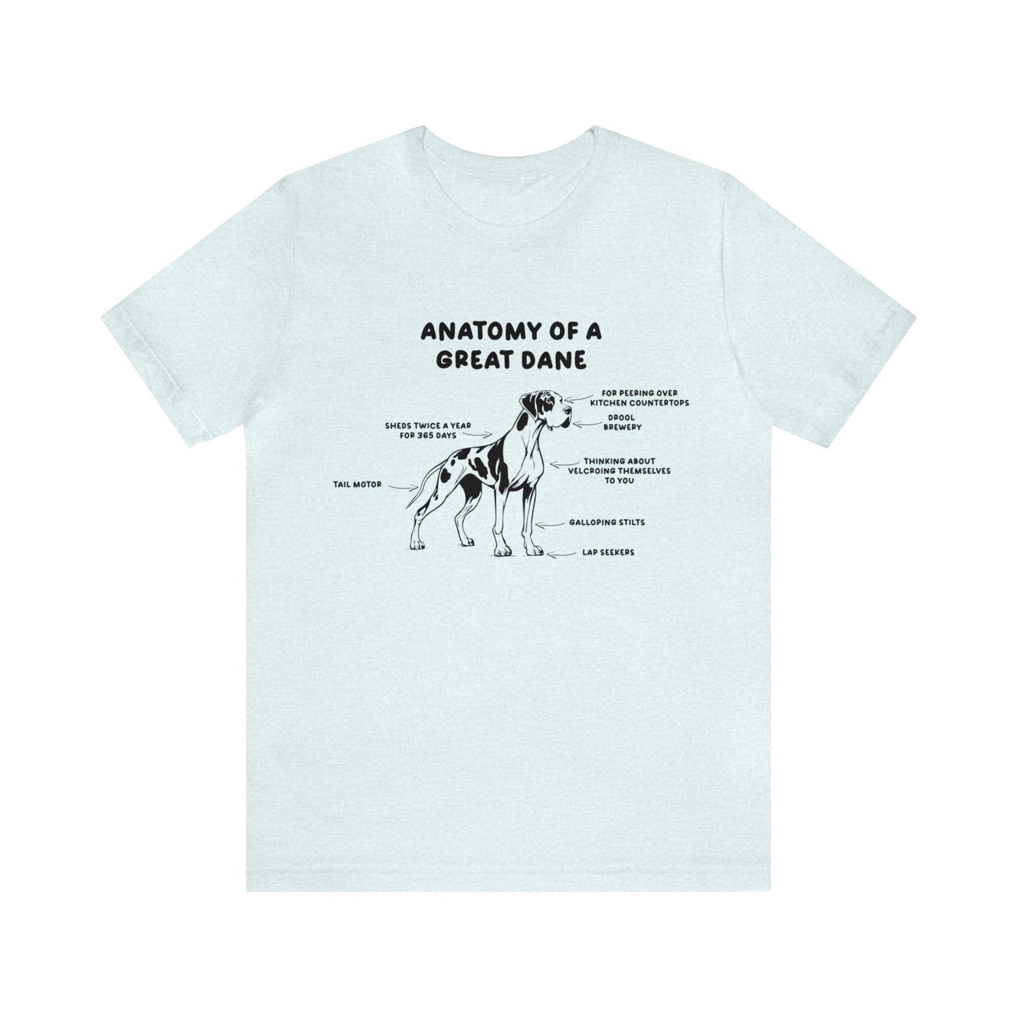 Anatomy of a Great Dane Funny Shirt