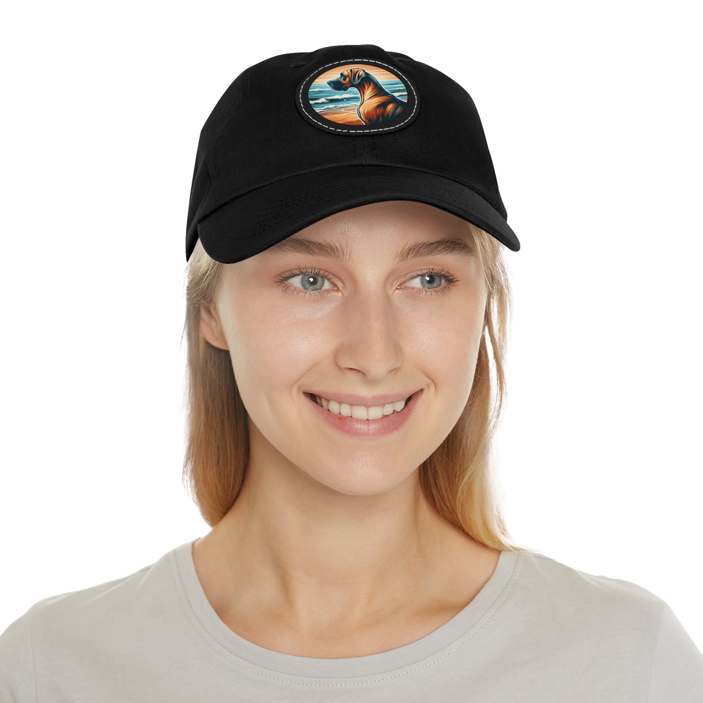 Retro Summer Vibes Fawn Great Dane Beach Summer Ball Cap