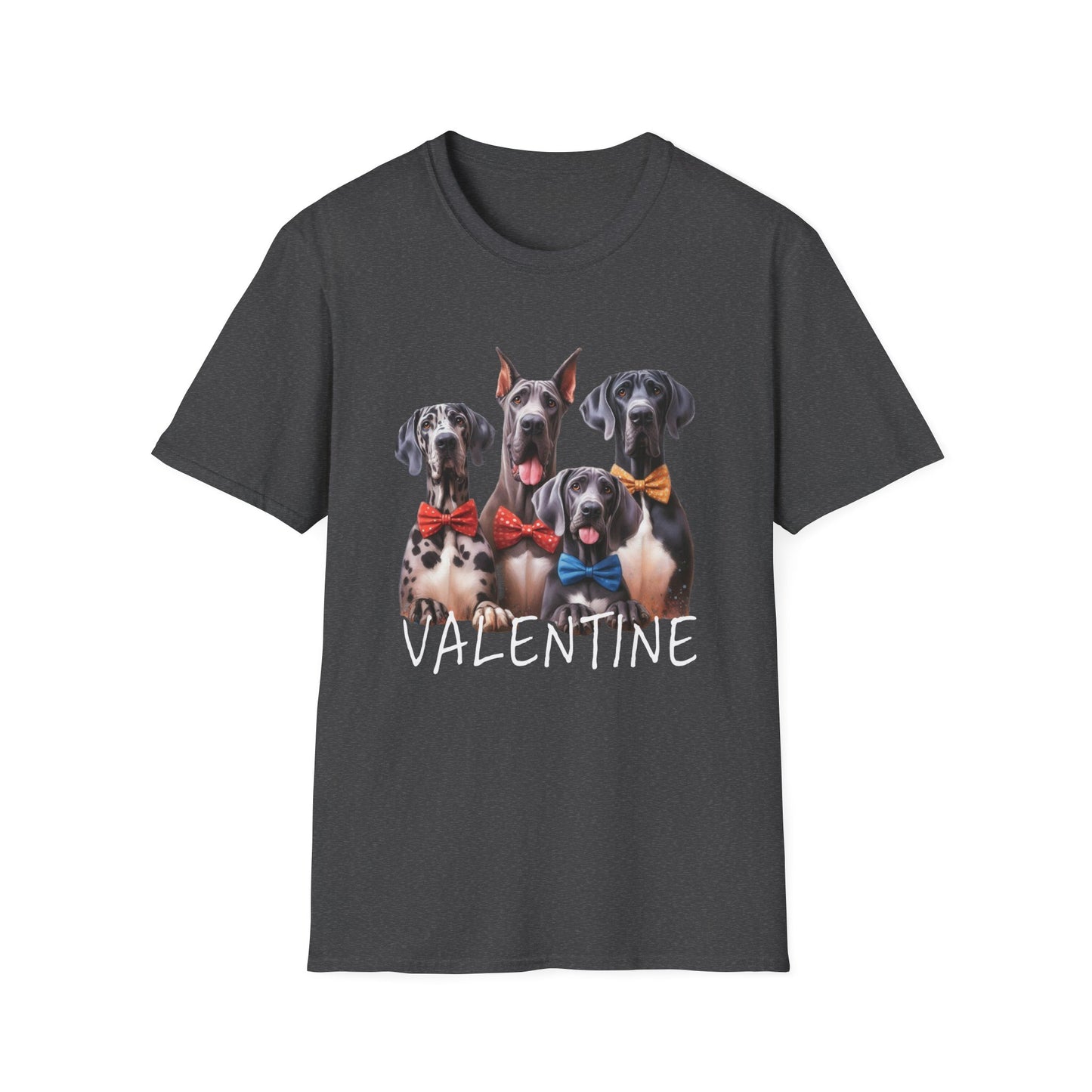 Great Dane Valentines Day Softstyle Shirt, Great Dane Valentine, Great Dane Short Sleeve Shirt, Great Dane gift, Great Dane lover,